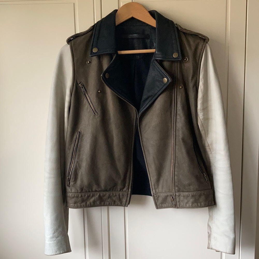 Won Hundred Leather Moto Jacket, size 38